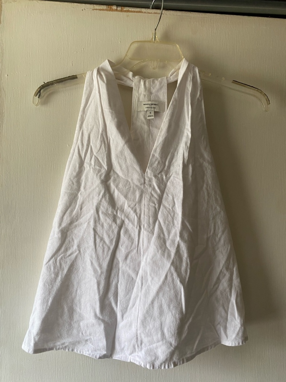 Banana Republic White Halter Tank Top